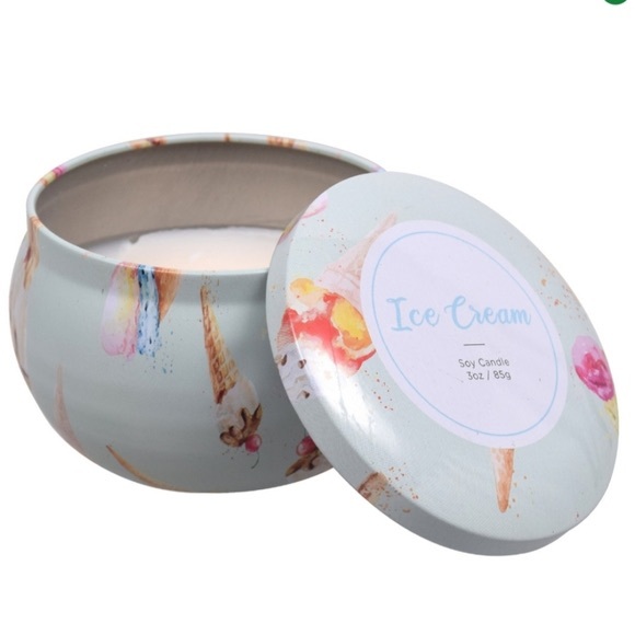 🍦 Ice Cream Soy Candle w Decorative Tin Fresh Picked - Picture 2 of 9